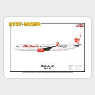 Boeing B737-900ER - Malindo Air (Art Print) Sticker